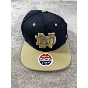 Notre Dame Fighting Irish Hat Cap Snapback Navy Gold Adjustable College Football